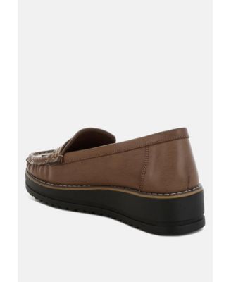 Womens Croyda Fringed Nubuck Loafers