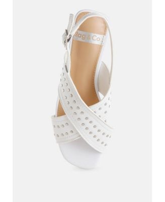 Womens Calluna Stud Embellished Buckled Flats