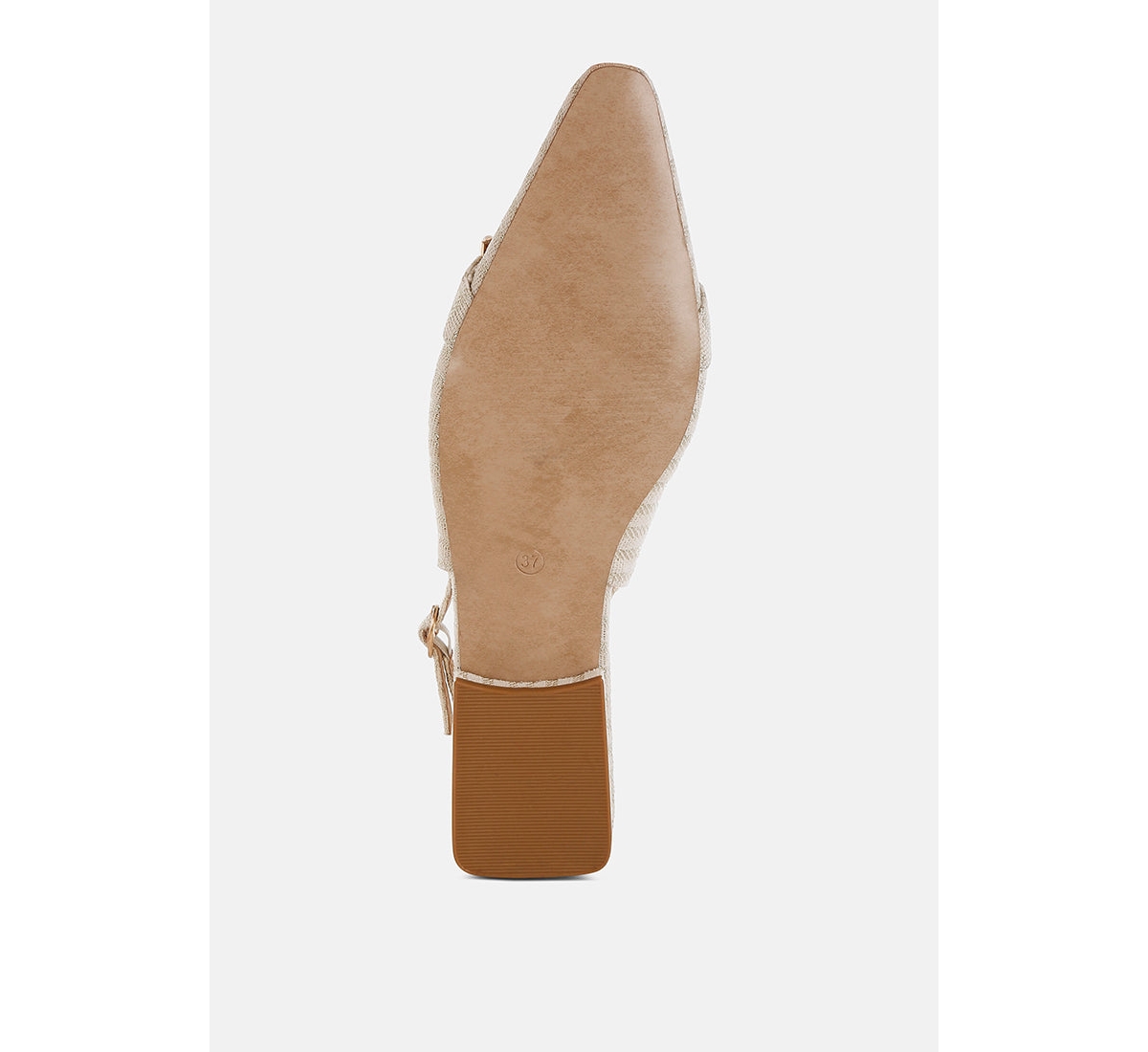 Crina Pearl-Detailed Horsebit Woven Flats