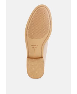 Womens Corleone Pleather Stacked Heel Loafers