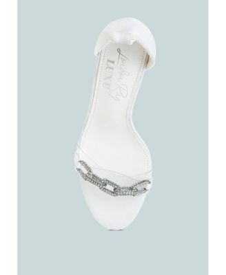 Womens Rabenda Rhinestones Chain Stiletto Heels
