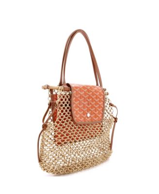 Aligre Bag Raffia Net with Coated Canvas