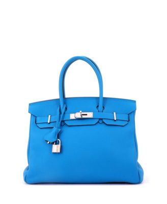 Birkin 30 Handbag Verso Togo with Palladium Hardware