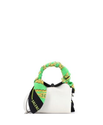 XS Flap Scarf Top Handle Bag Leather