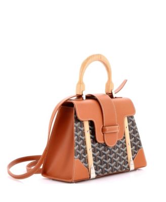 PM Saigon Top Handle Bag Coated Canvas with Leather