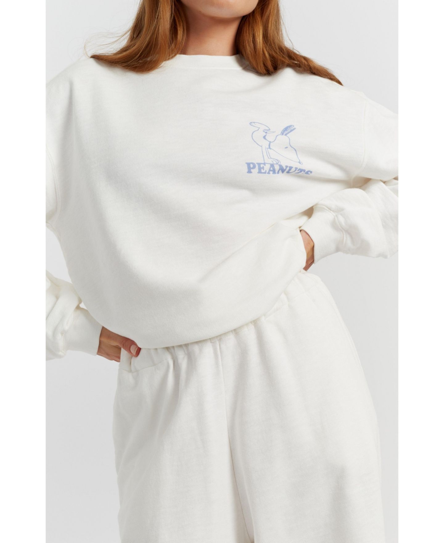 Женские брюки Chinti & Parker Snoopy Sweatpants, цвет: Кремовый — фото 4