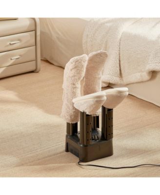 4-Tube Shoe Dryer, Portable Boot Dryer with Timer, Heat Blower, ABS+PP, Detachable Design for Boots, Shoes & Socks