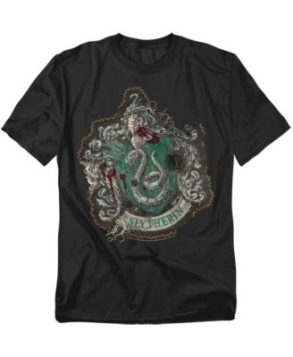 Men's Slytherin Knitted Patch Damaged T Shirt