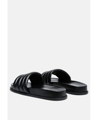 sponge quilted pool slides flats