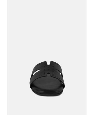 IVANKA Women's Cut Out Slip On Sandals