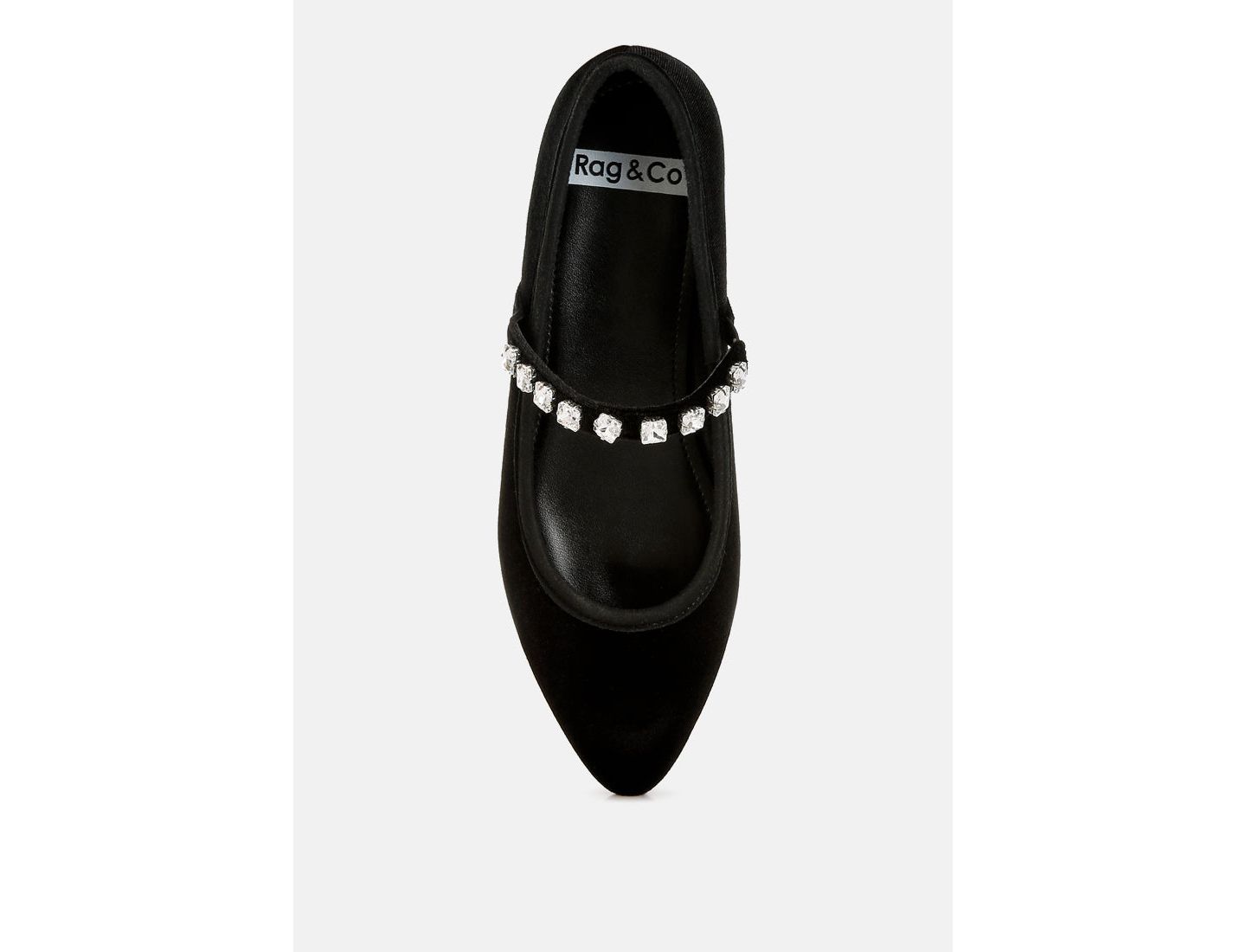 Женские балетки Rag & Co Aralia Velvet Mary Jane Ballerinas, цвет: Чёрный — фото 5