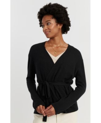 Women's Lightweight Wool-Cashmere Wrap Cardigan