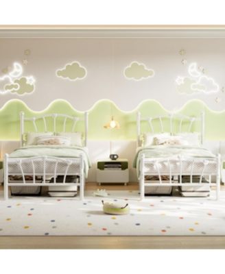 Twin Size Metal Bed Frame, Twin Bed Frames for Girls