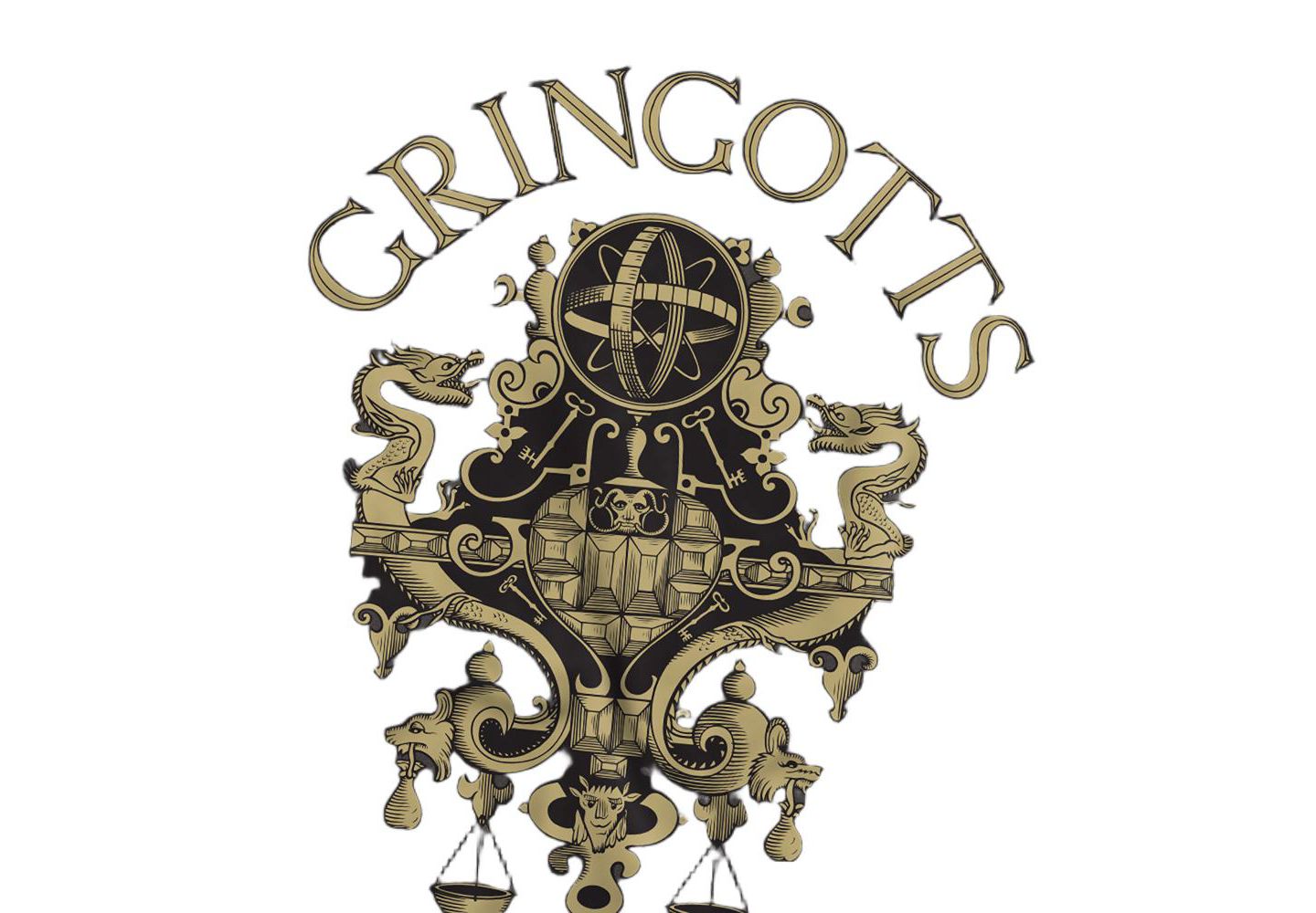 Мужская футболка Harry Potter Gringottes, цвет: Угольный — фото 2