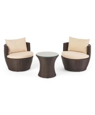 Streamdale Cozy Outdoor Wicker Chat Set with Comfortable Cushions