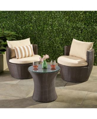 Streamdale Cozy Outdoor Wicker Chat Set with Comfortable Cushions