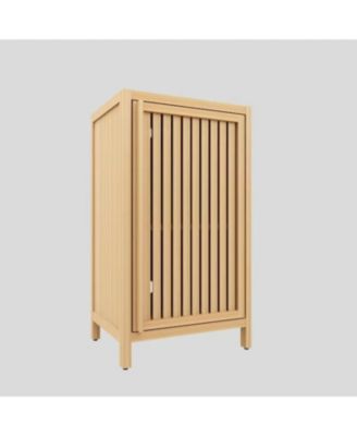 Bamboo Storage Cabinet with Door and Shelf