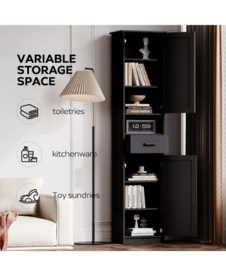 Streamdale 69" Tall Bathroom Storage Cabinet with Barn Doors & Drawer