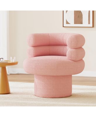 Streamdale 360degree(s) Pink Swivel Accent Chair for Living Room, Bedroom, or Small Space