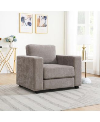 Streamdale Oversized Chenille Accent Chair, Washable Cover
