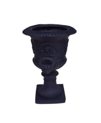 Romanesque Black Concrete Planter Durable and Stylish