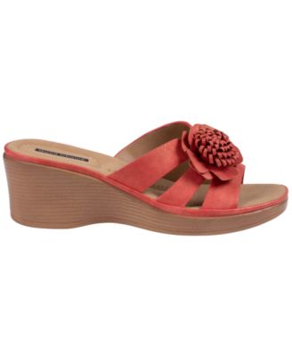 Women's Jenna Floral Slip-On Wedge Sandals