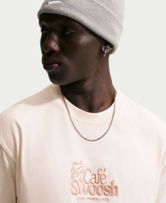 Men's Cafe Swoosh Print Crewneck T-Shirt