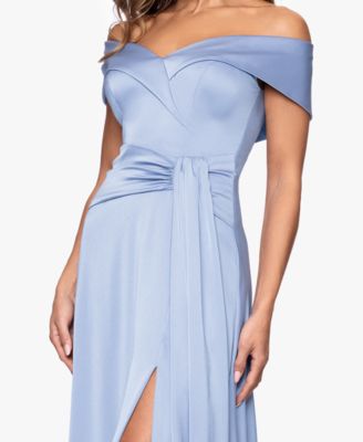 Petite Off-The-Shoulder Ball Gown