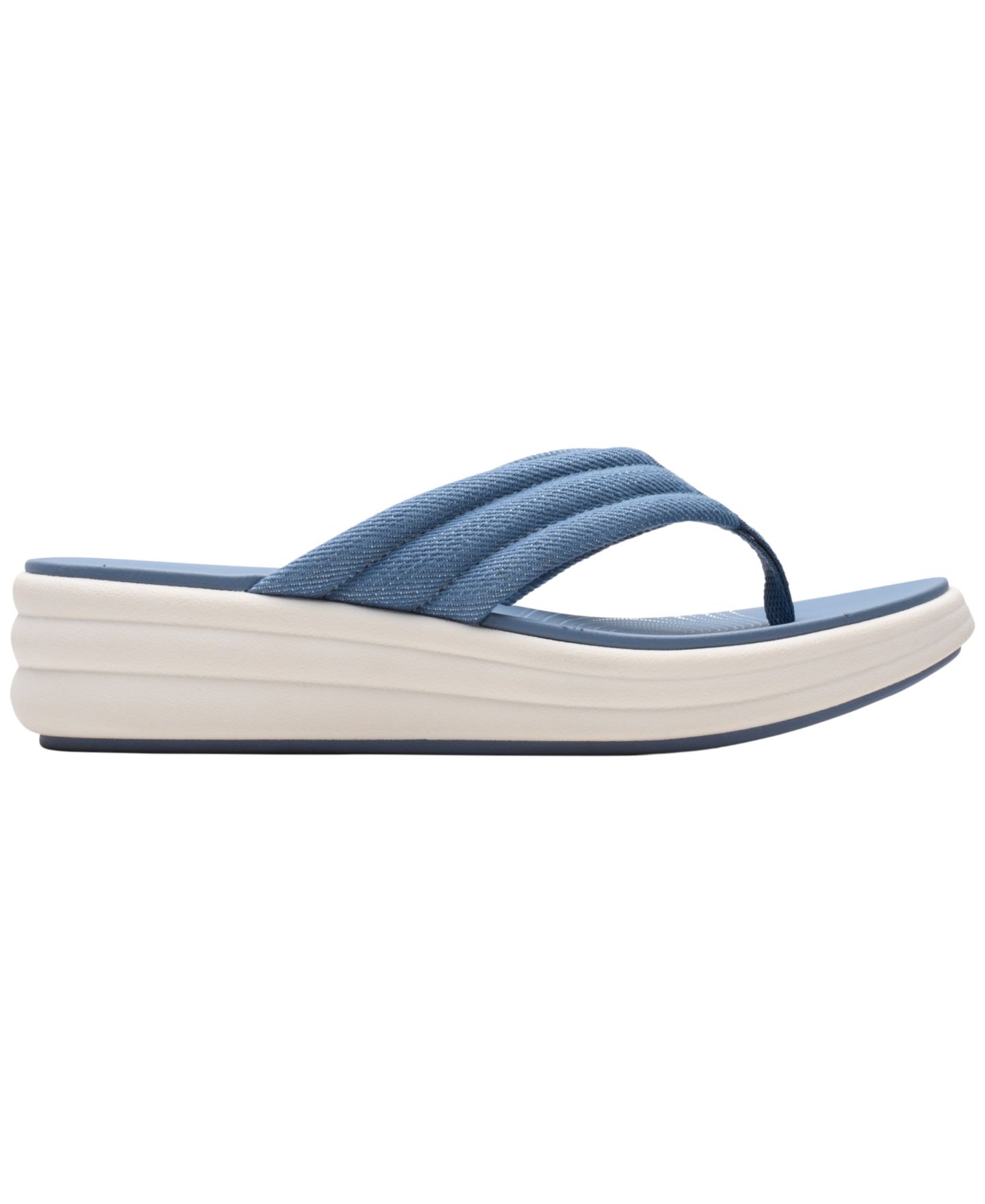 Женские сандалии Clarks Cloudsteppers Drift Carmen Slip-On, цвет: Синий серый — фото 2