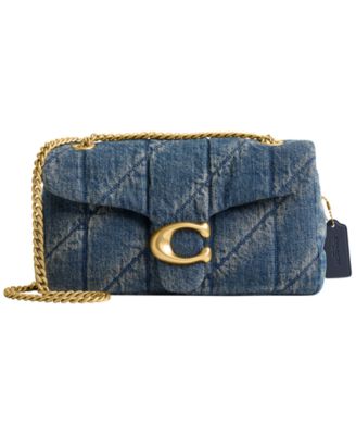 Quilted Tabby Medium Denim Shoulder Bag 26