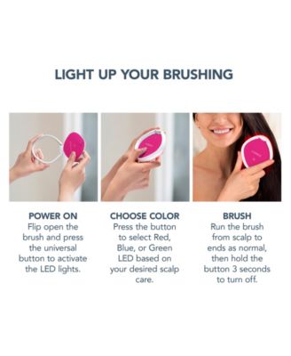 Flip Play Red LED Light Hairbrush