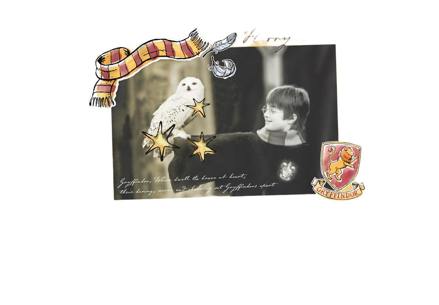 Мужская футболка Harry Potter With Hedwig Movie Still, цвет: Banana — фото 2