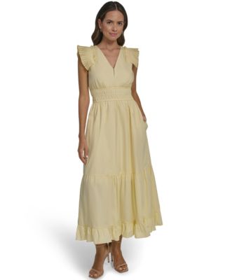 Women's V-Neck Midi Dress