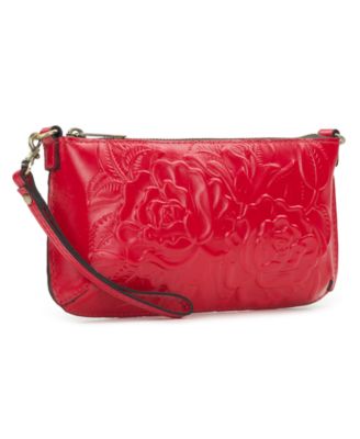 Laurina Small Floral Tooled Leather Wristlet Crossbody Bag