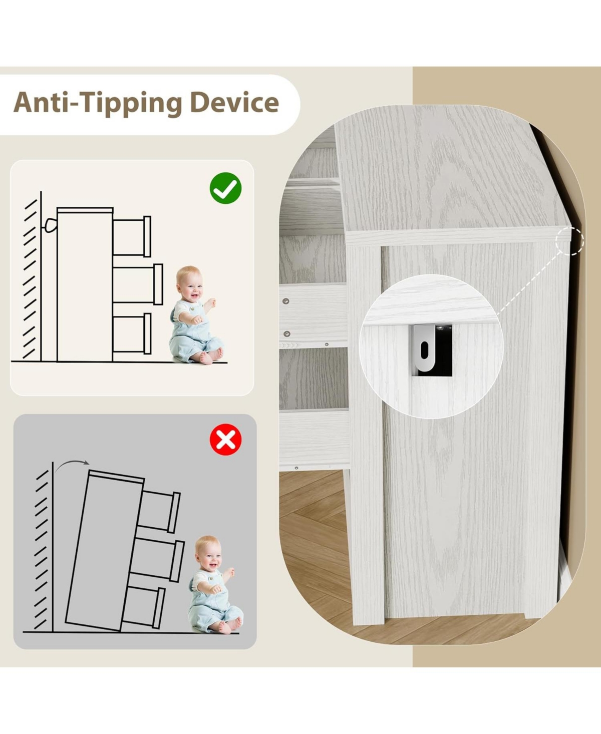 gaomon 9-Drawer Dresser for Bedroom, Wide Modern Wooden Storage Chest for Living Room & Entryway
