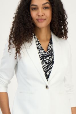 Petite Welt Pockets Notch Collared Jacket