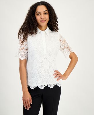 Women's Collared Lace Shirt