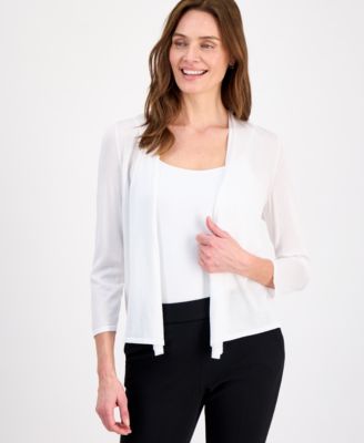 Women's Self Edge A-Line Cardigan, Regular & Petite
