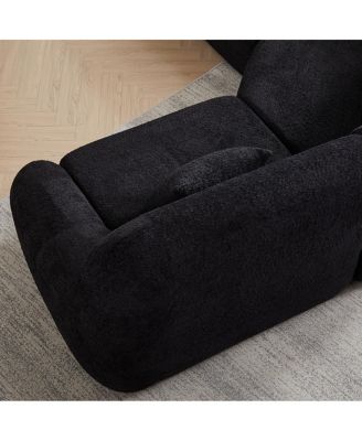 Streamdale Modern Luxury 123.2-inch Curved Chenille Modular Cloud Sofa.