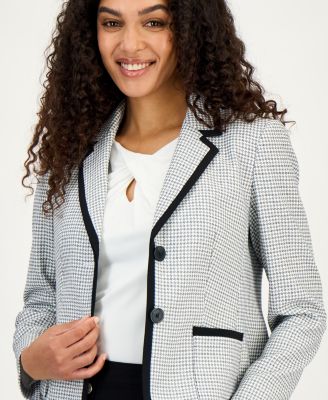 Women's Framing-Trim Button-Front Blazer, Regular & Petite