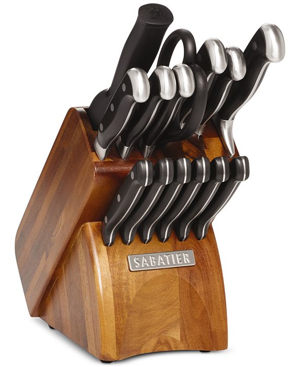 Sabatier 15-Piece Acacia Block Cutlery Set & Reviews - Cutlery & Knives ...