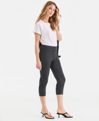 Women's Printed Pull-On Capri Pants