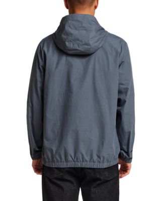 Men's Distressed Poplin Pull-On Hoodie Jacket