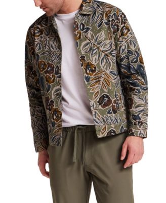 Men's Floral Twill Trucker Jacket
