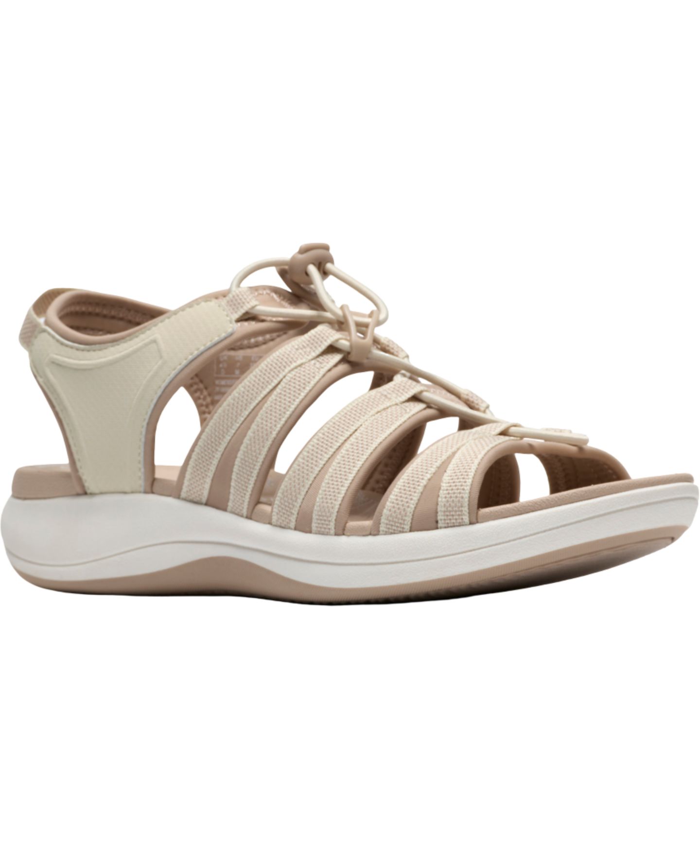 Женские сандалии Clarks Cloudsteppers Mira Mabel Open Toe, цвет: Кремовый — фото 1