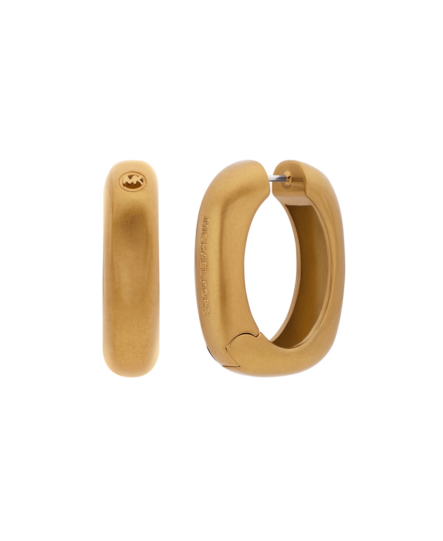Gold-Tone Brass Hoop Earrings