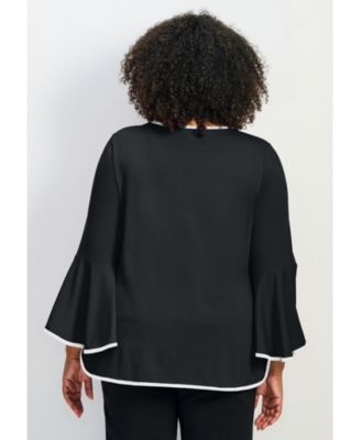 Women's Ivana Contrast Bell Sleeve Top