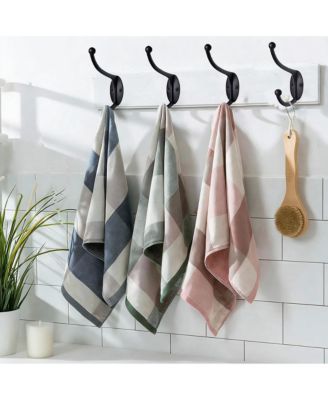 10Pcs Black Zinc Die-Cast Coat Hooks, Dual Design, 35Lbs Capacity, Easy Install