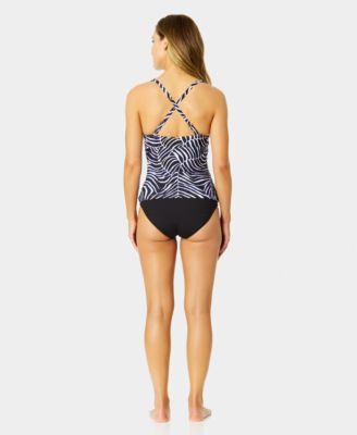 Women's Drape Front Tankini Top
