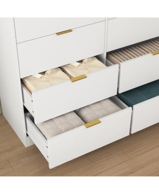  8-Drawer Dresser for Bedroom, Modern Wood Chest